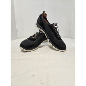 Worldwide Sportsman Mens Black Mesh Leather Water Shoes Bungee Lace Size 9